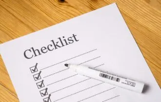 Paper with empty checklist.